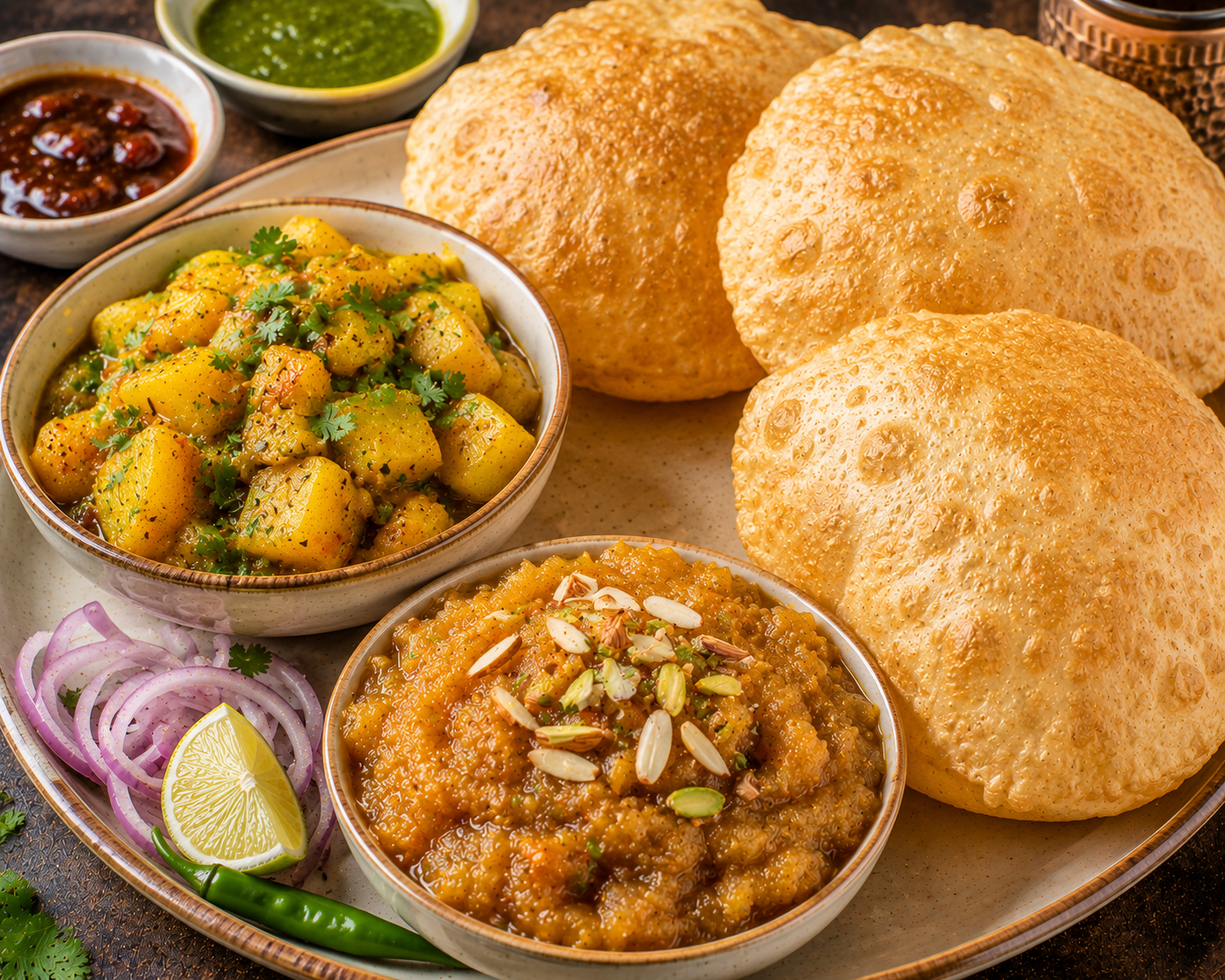 Aloo Puri Halwa