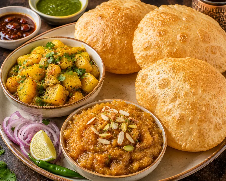 Aloo Puri Halwa